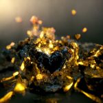 gold and black crystalline rock 12