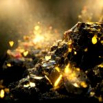 gold and black crystalline rock 13